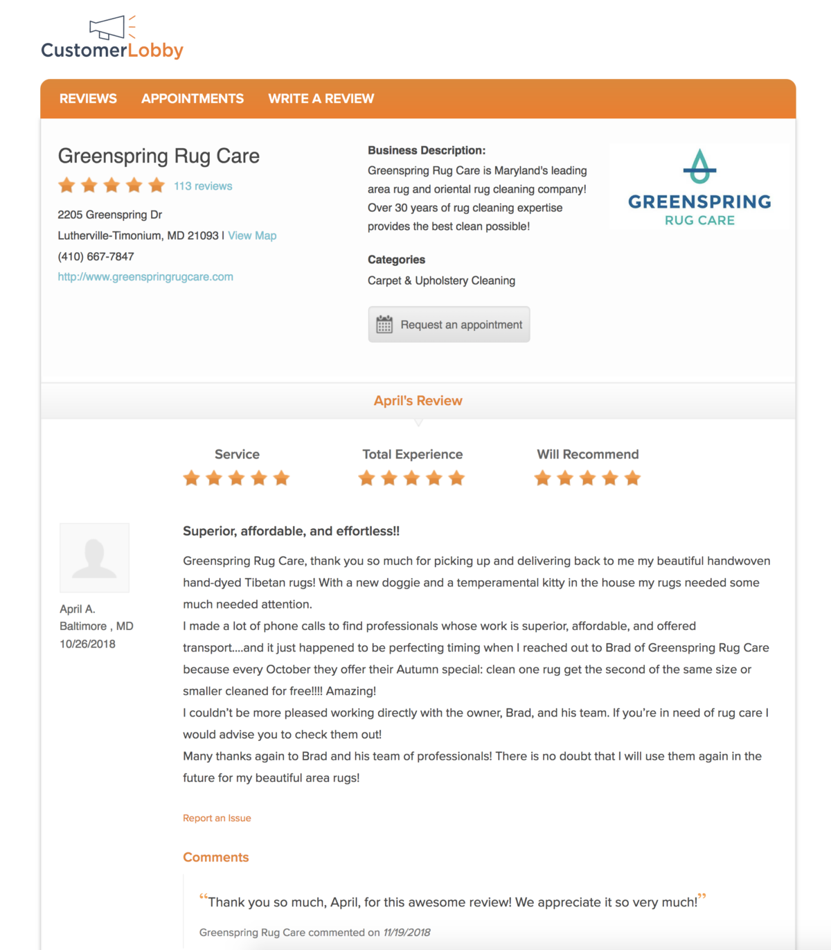 Five Star Customer Reviews