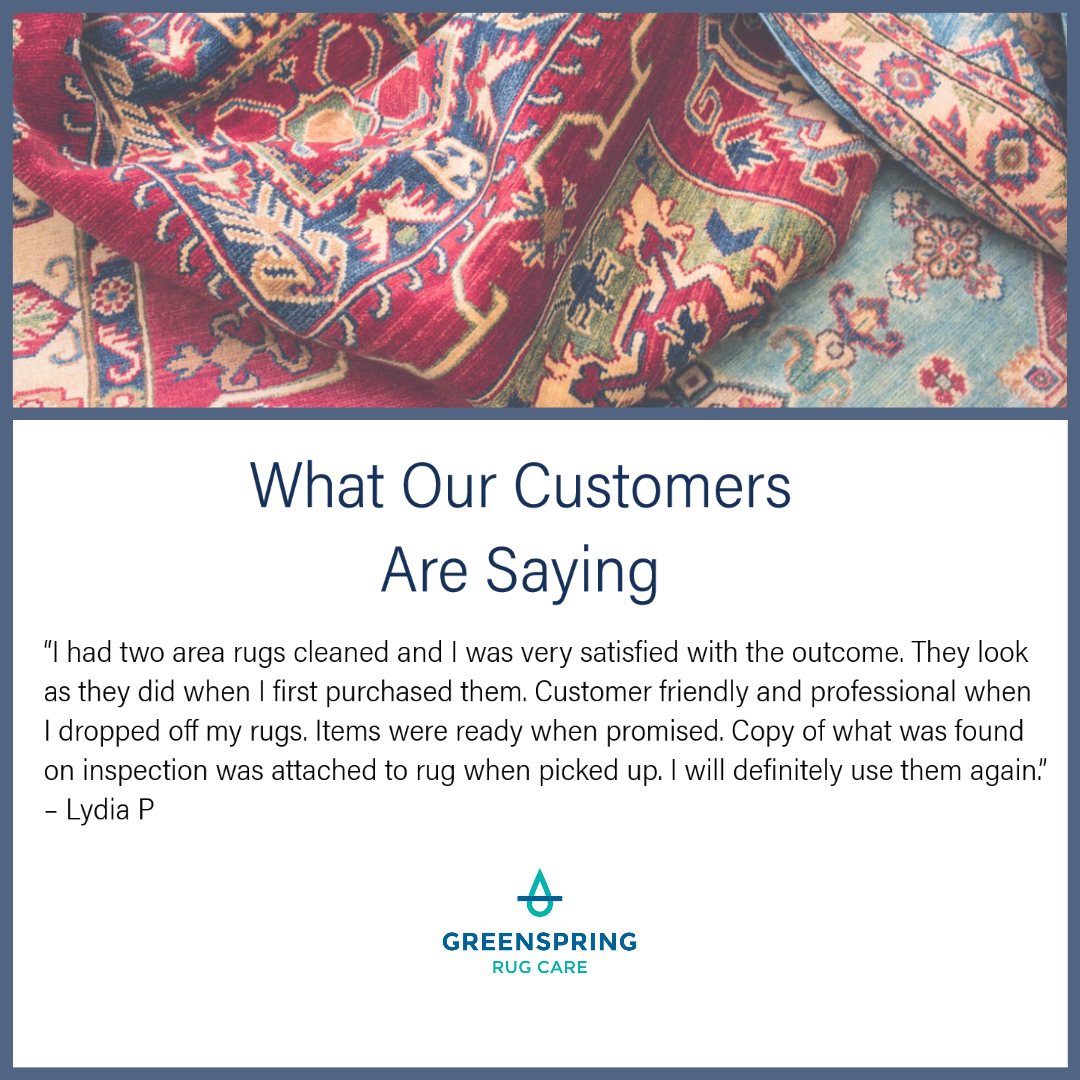 Customer Review Area Rug Cleaning Greenspring Rug Care